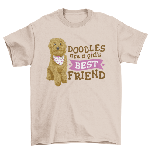 Realistic doodle puppy dog t-shirt design