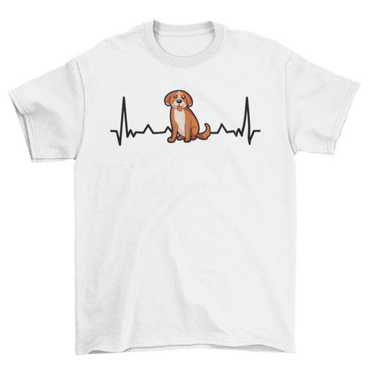 Heartbeat Puppy Funny T-shirt