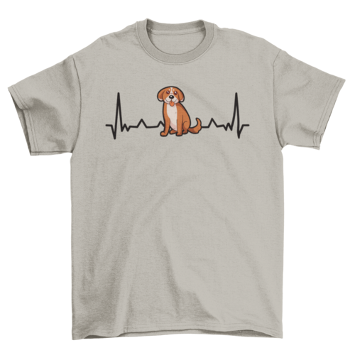 Heartbeat Puppy Funny T-shirt