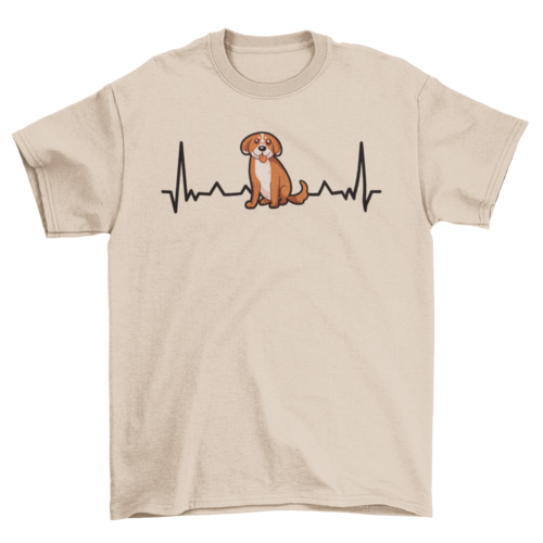 Heartbeat Puppy Funny T-shirt