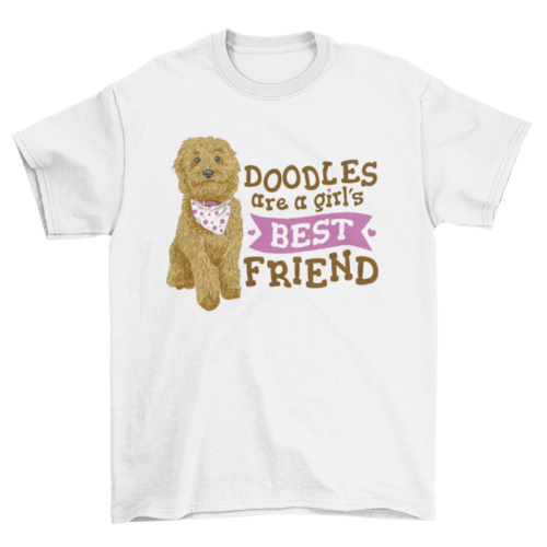 Realistic doodle puppy dog t-shirt design