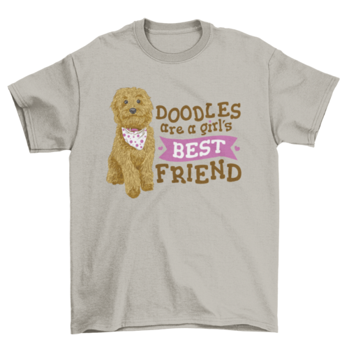 Realistic doodle puppy dog t-shirt design